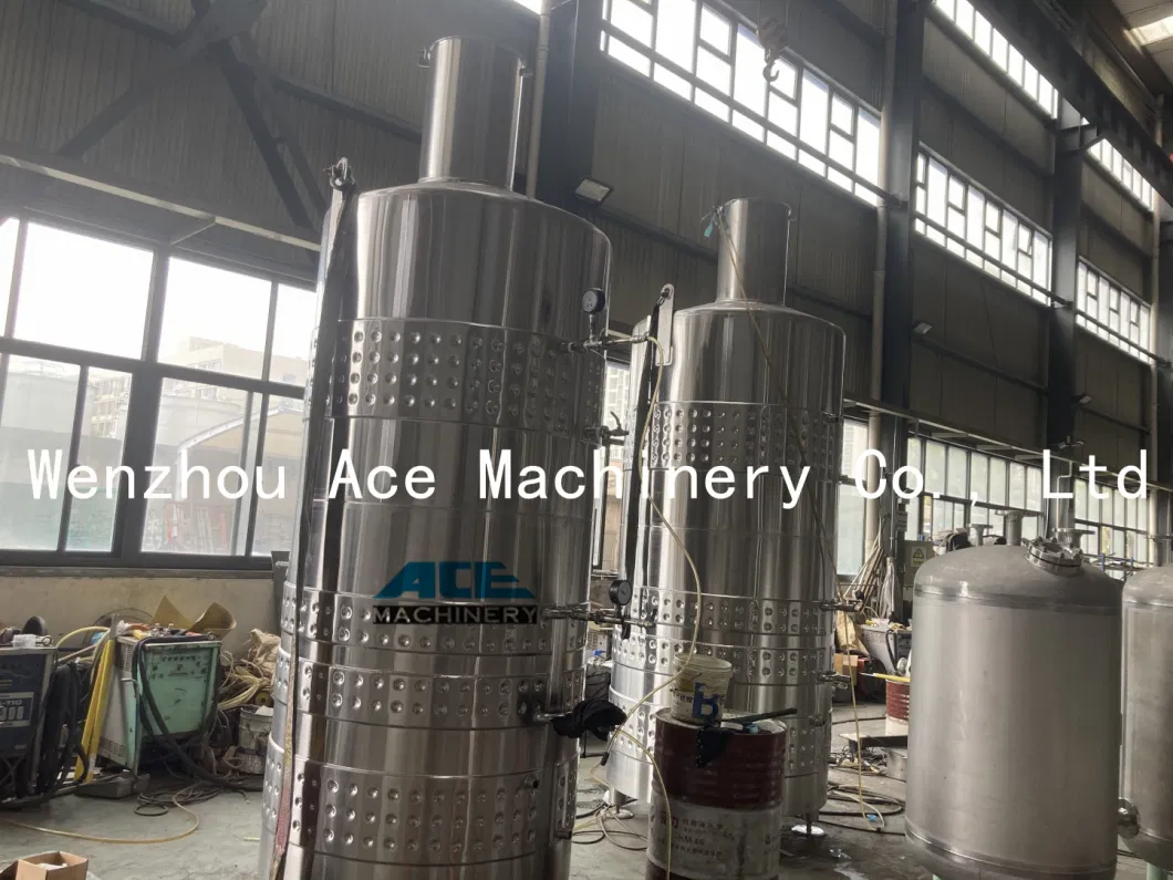 Jacketed Wine Fermenter Stainless Steel Tank Factory Customized Fruit Winery Equipment