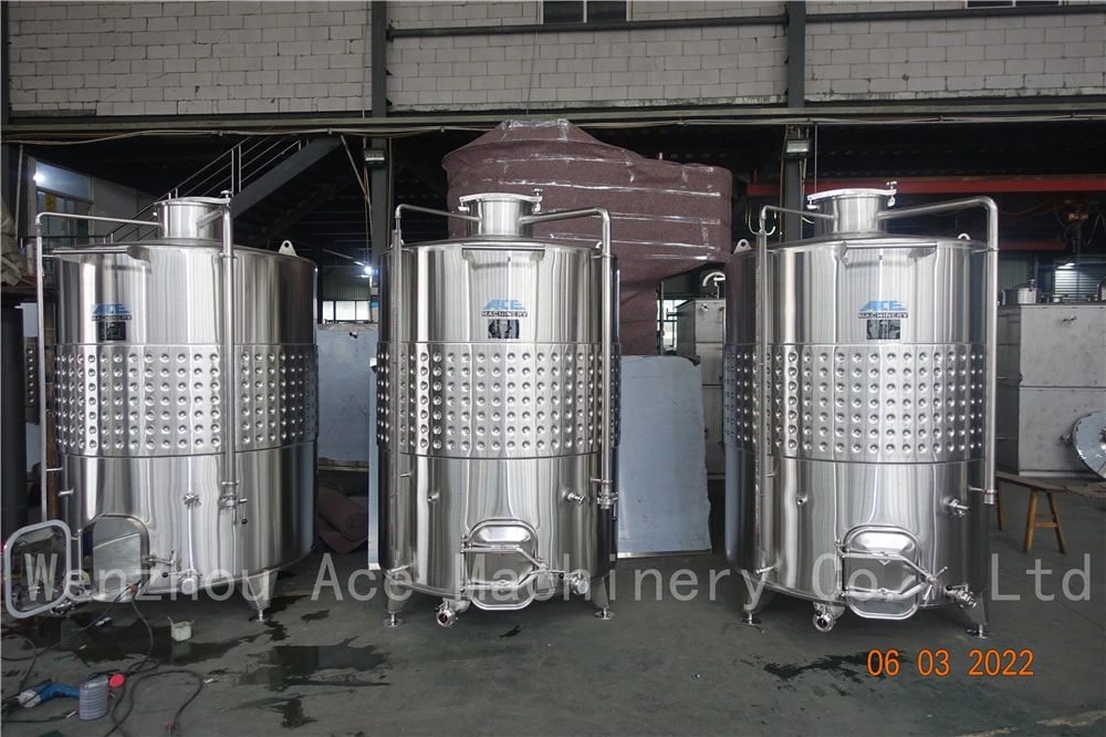 Jacketed Wine Fermenter Stainless Steel Tank Factory Customized Fruit Winery Equipment