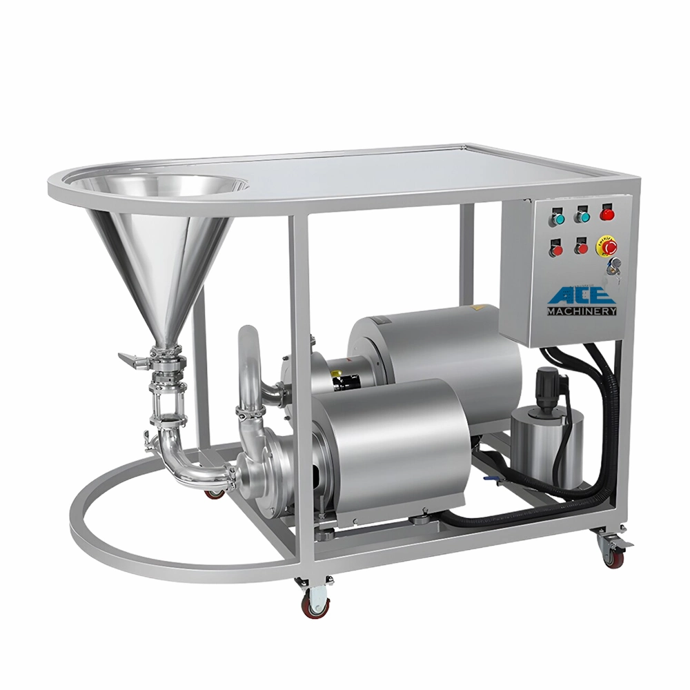 Stainless Steel Industrial Powder Liquid Mixer with Hopper