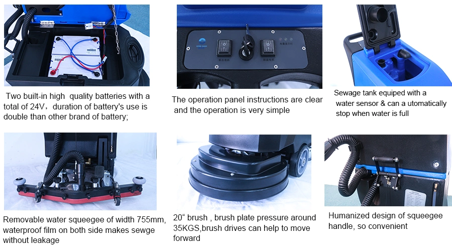 CE Approved Walk Behind Cleaning Equipment for Airport